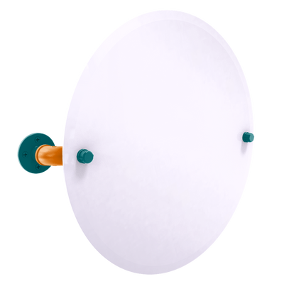 Slapshot Collection Frameless Round Wall Mounted Tilt Mirror San Jose Edition