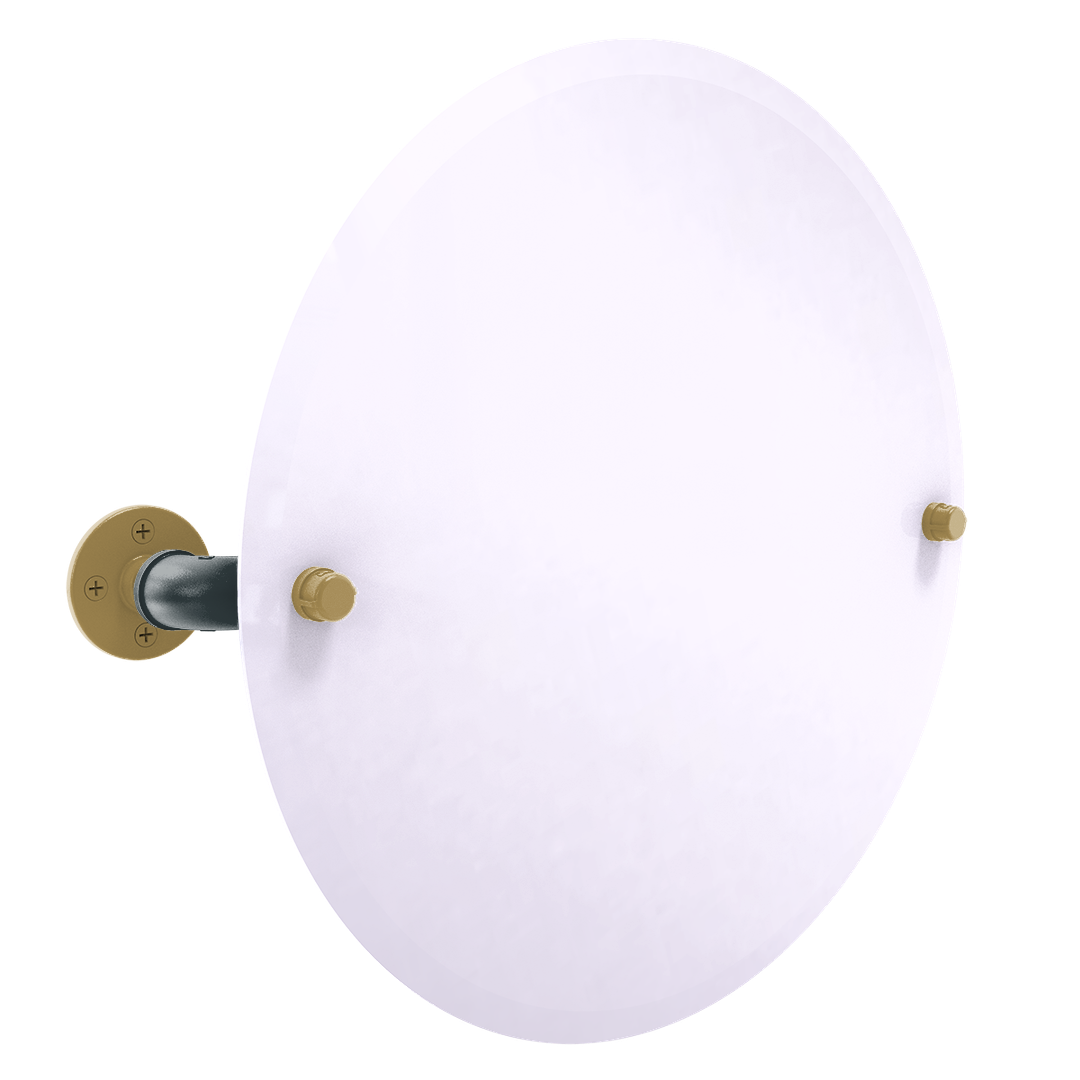 Slapshot Collection Frameless Round Wall Mounted Tilt Mirror Vegas Edition