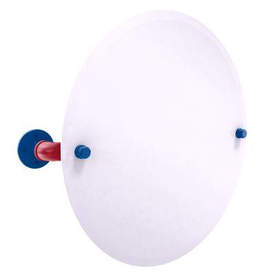 Slapshot Collection Frameless Round Wall Mounted Tilt Mirror Winnipeg Edition