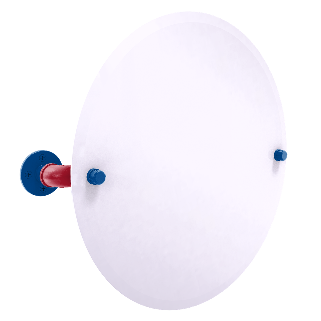 Slapshot Collection Frameless Round Wall Mounted Tilt Mirror Winnipeg Edition