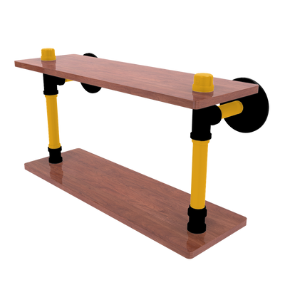 Slapshot Collection Wood Double Shelf Boston Edition