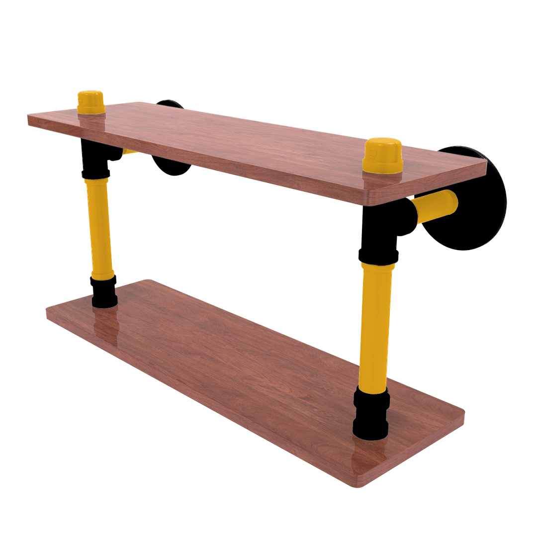 Slapshot Collection Wood Double Shelf Boston Edition