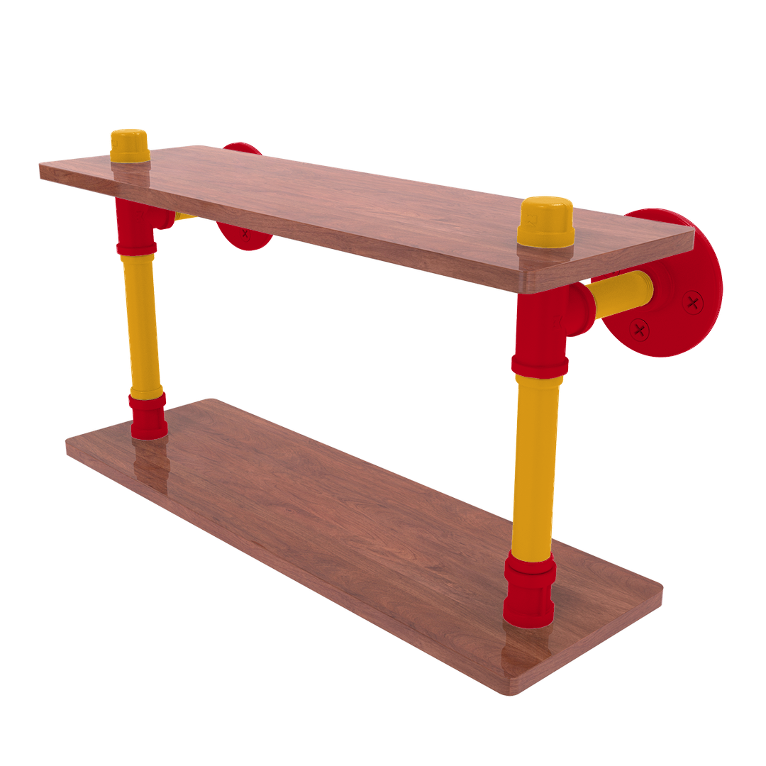 Slapshot Collection Wood Double Shelf Calgary Edition