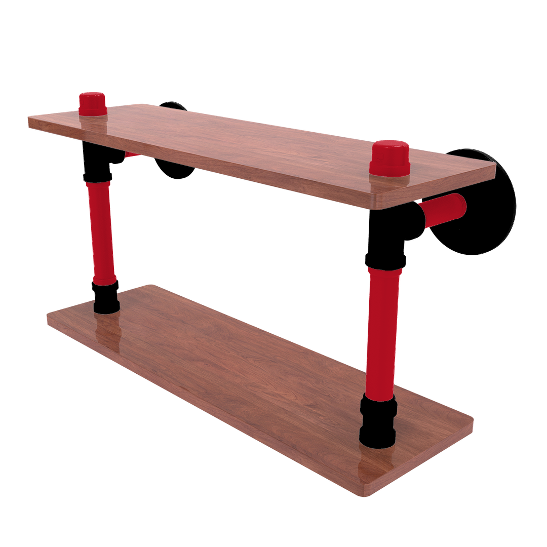 Slapshot Collection Wood Double Shelf Carolina Edition