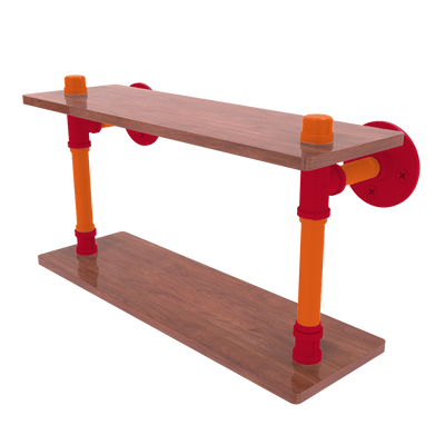 Slapshot Collection Wood Double Shelf Chicago Edition