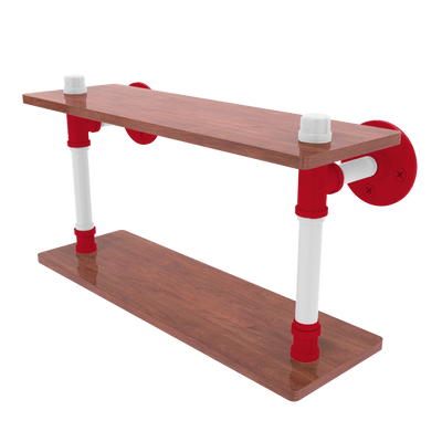 Slapshot Collection Wood Double Shelf Detroit Edition