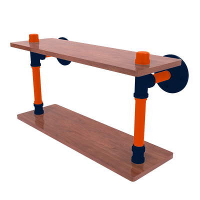 Slapshot Collection Wood Double Shelf Edmonton Edition