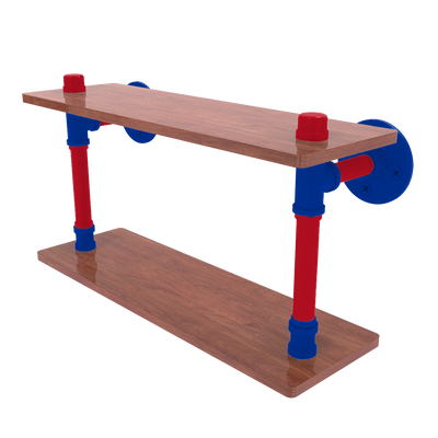 Slapshot Collection Wood Double Shelf New York Big Apple Edition