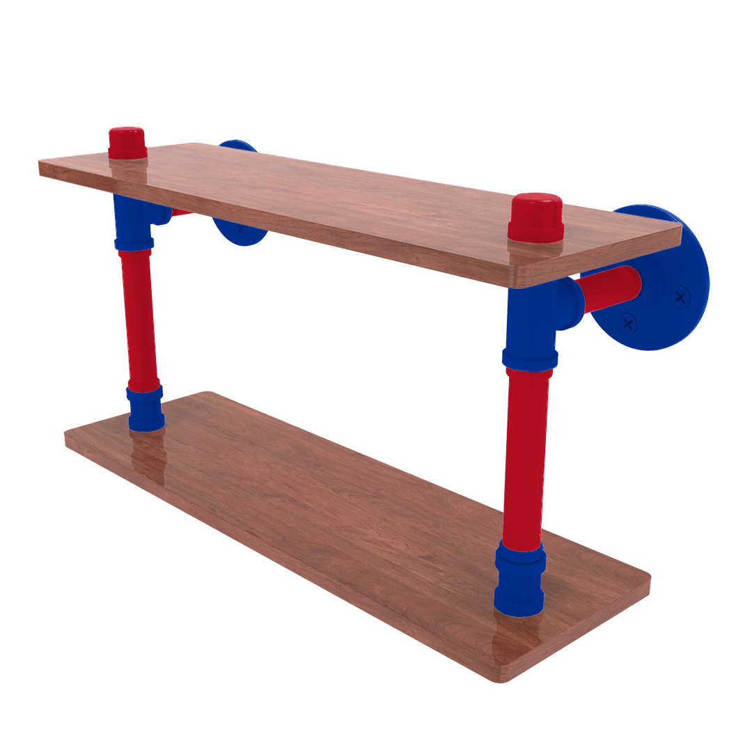 Slapshot Collection Wood Double Shelf New York Big Apple Edition