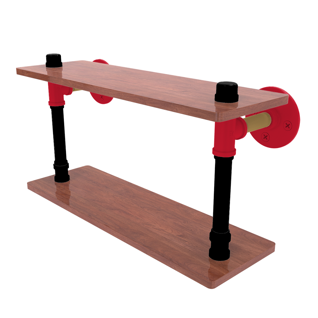 Slapshot Collection Wood Double Shelf Ottawa Edition