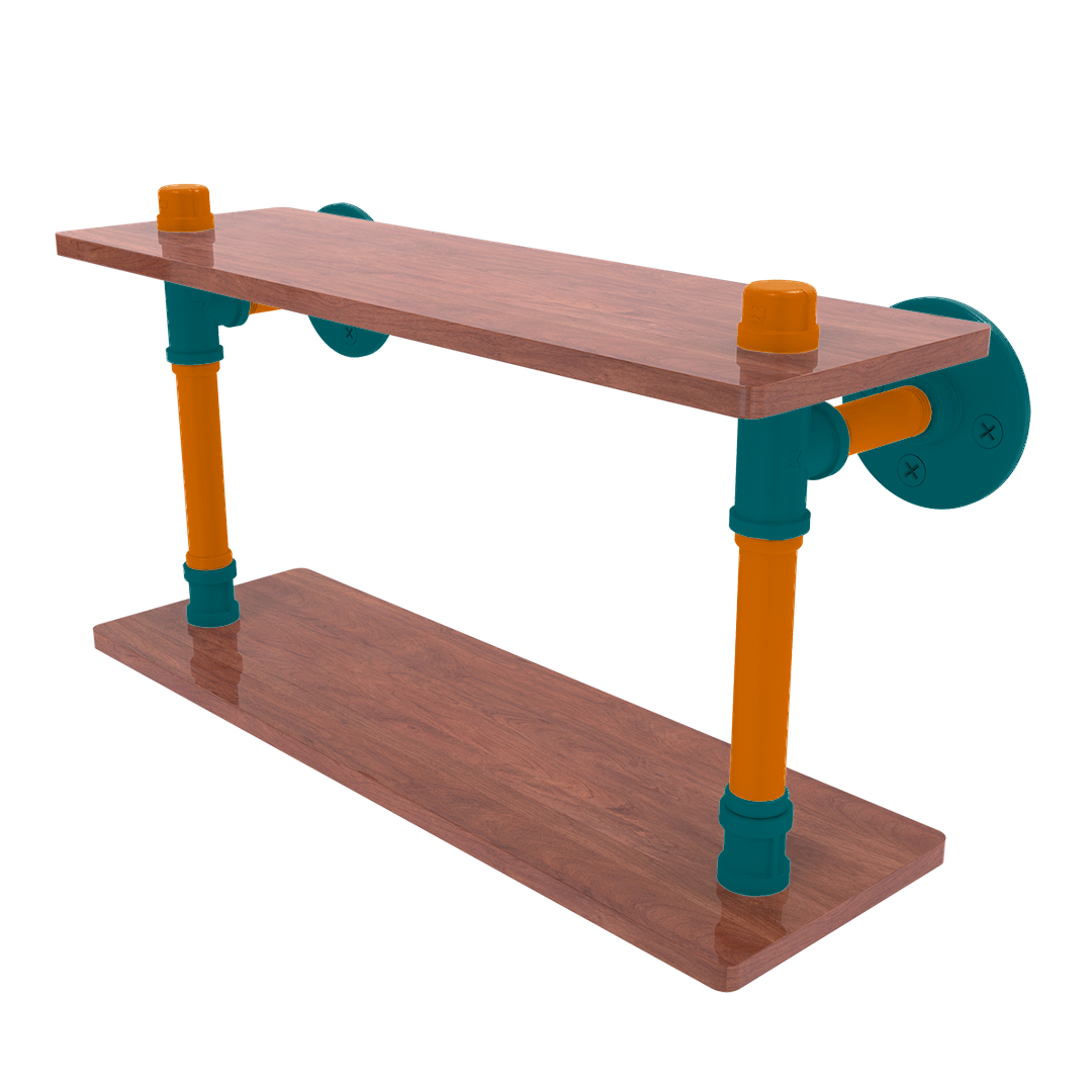 Slapshot Collection Wood Double Shelf San Jose Edition