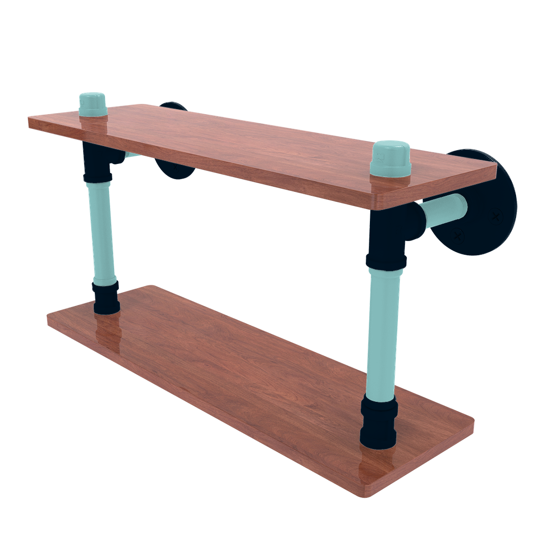 Slapshot Collection Wood Double Shelf Seattle Edition