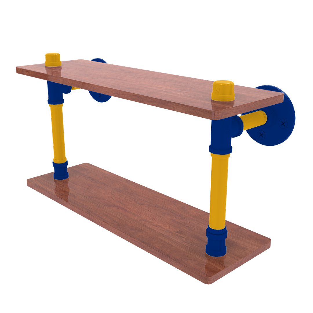 Slapshot Collection Wood Double Shelf St. Louis Edition