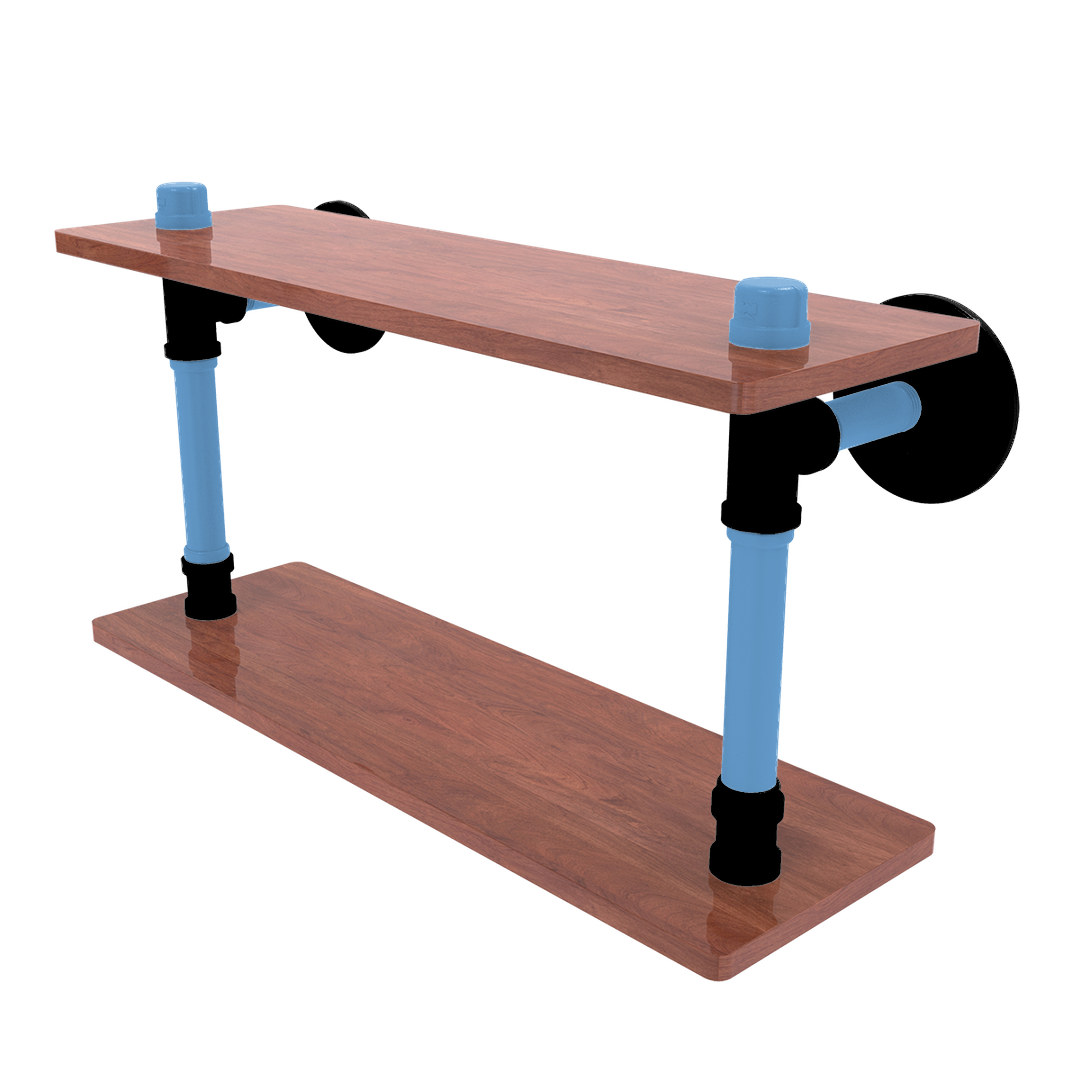 Slapshot Collection Wood Double Shelf Utah Edition