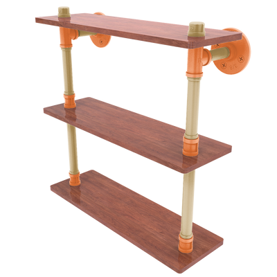 Slapshot Collection Wood Triple Shelf Anaheim Edition