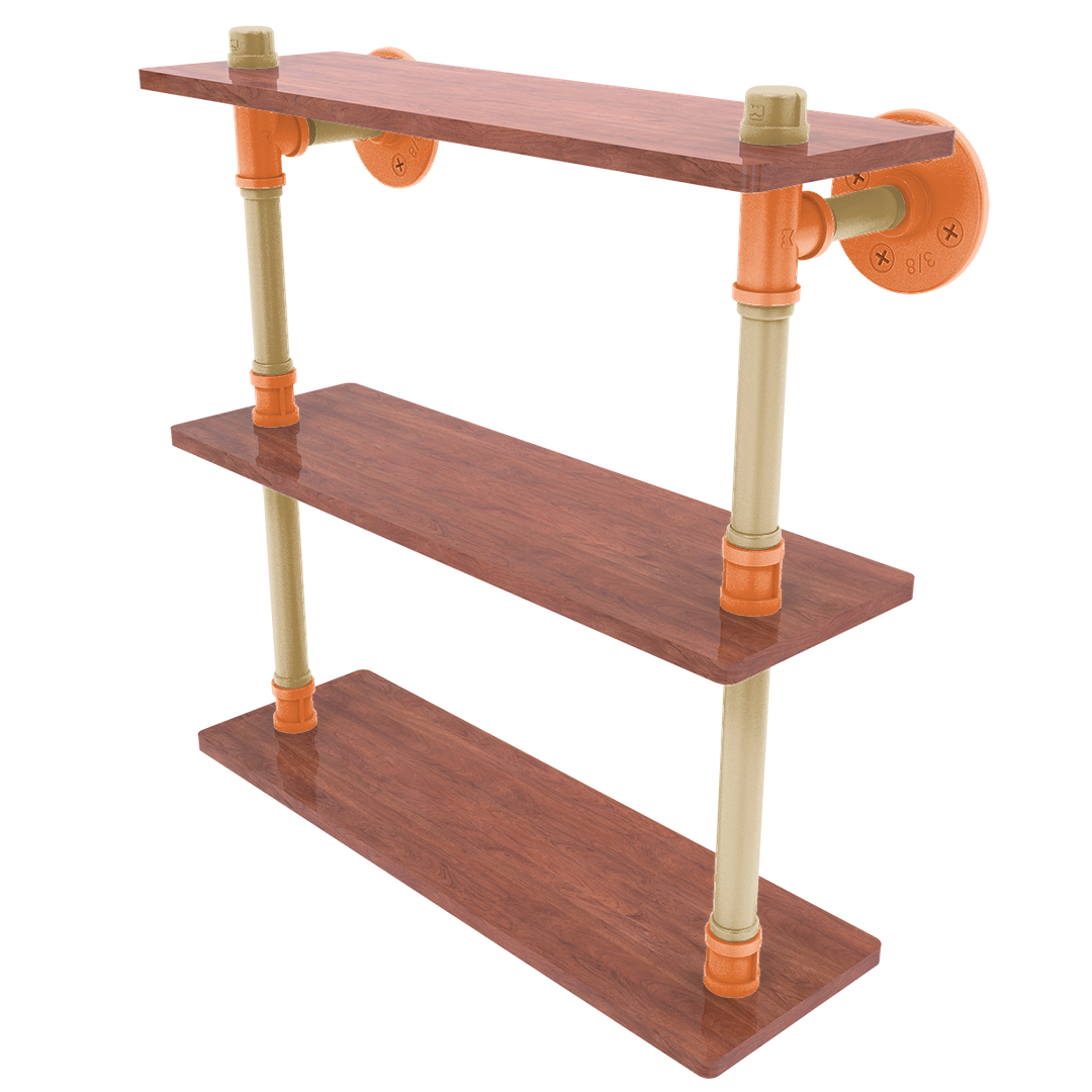 Slapshot Collection Wood Triple Shelf Anaheim Edition