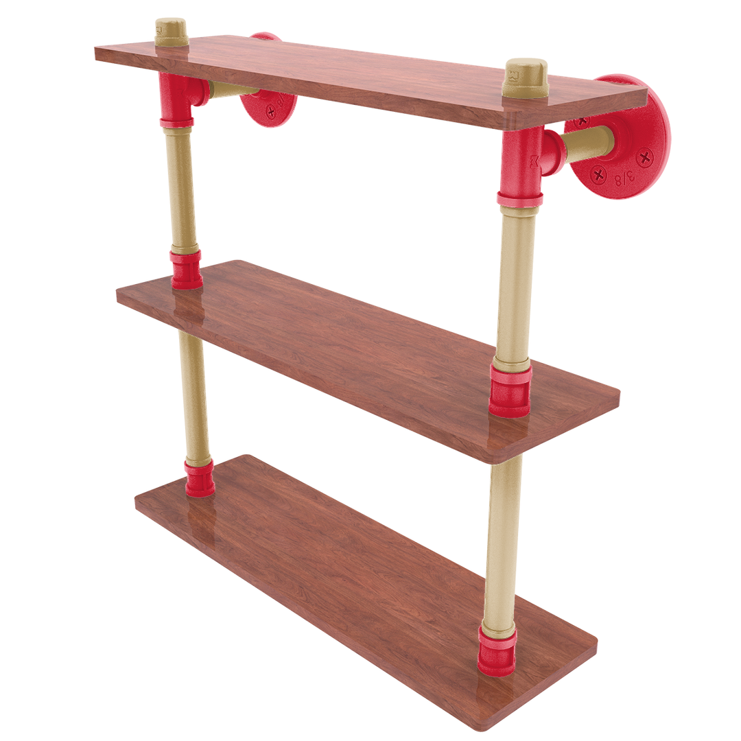 Slapshot Collection Wood Triple Shelf Ottawa Edition