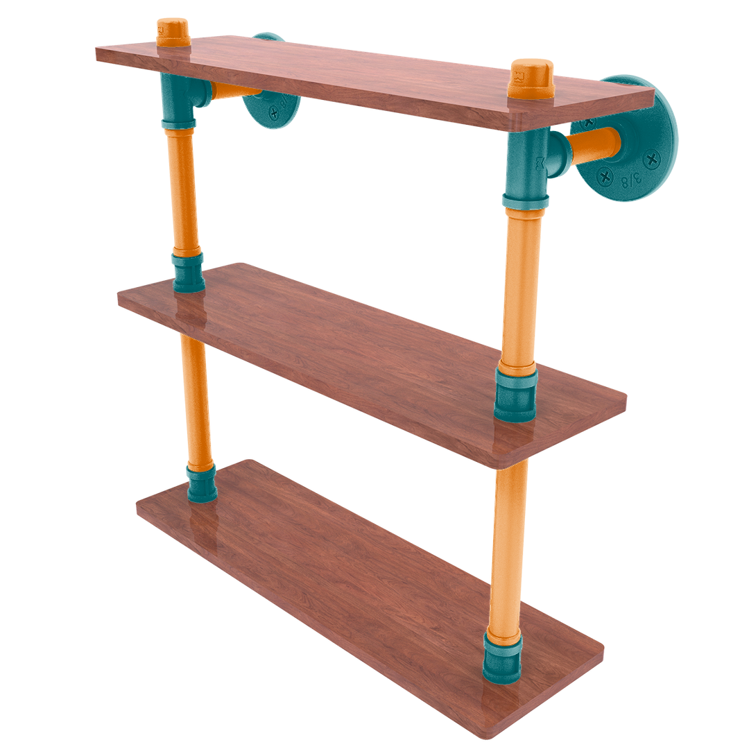 Slapshot Collection Wood Triple Shelf San Jose Edition