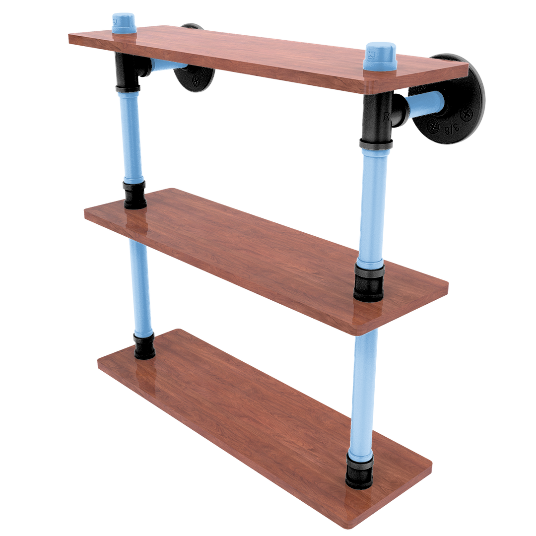 Slapshot Collection Wood Triple Shelf Utah Edition