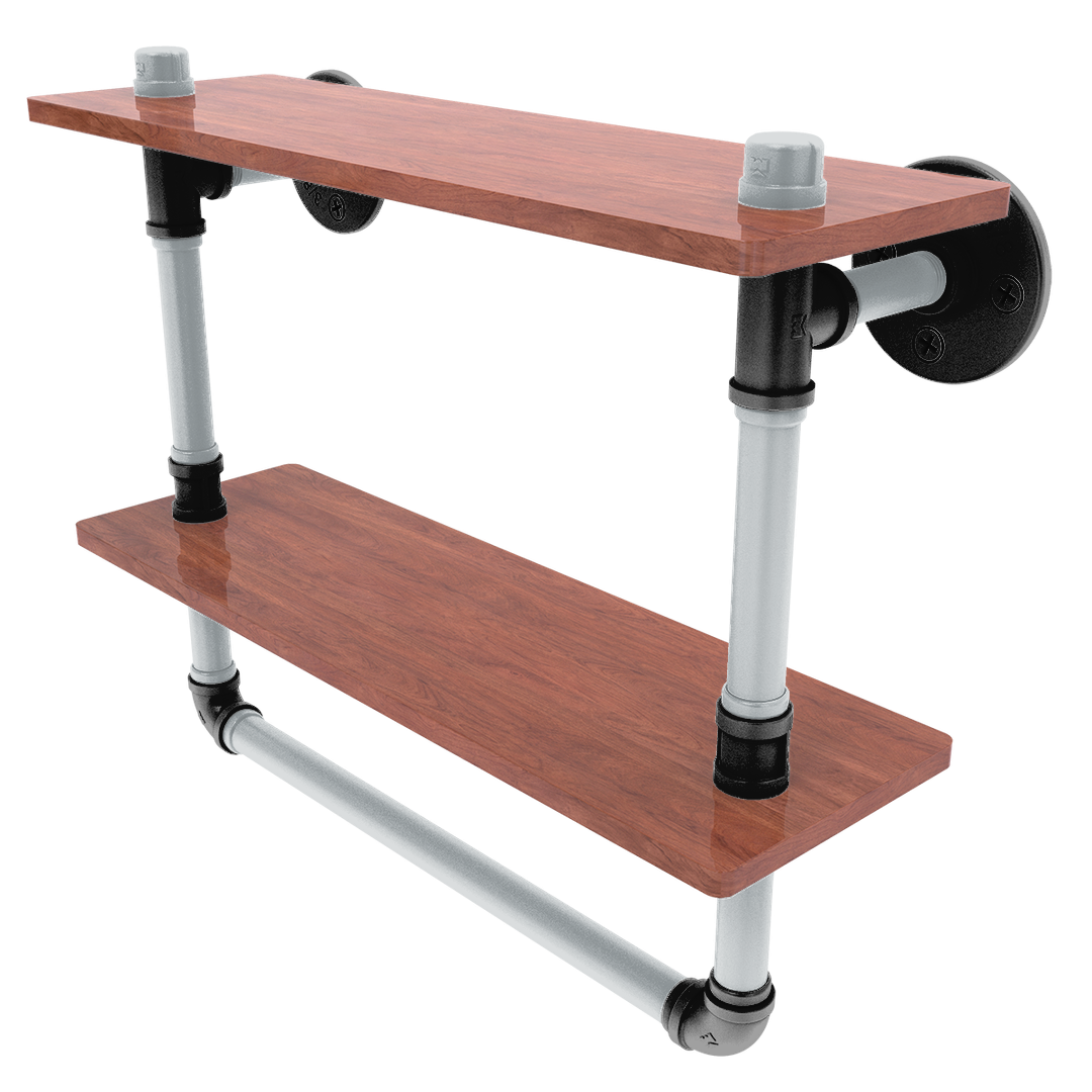 Slapshot Collection Double Wood Shelf with Towel Bar Los Angeles Edition