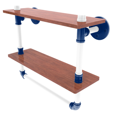 Slapshot Collection Double Wood Shelf with Towel Bar Tampa Bay Edition