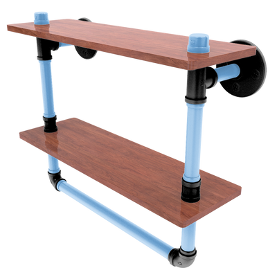 Slapshot Collection Double Wood Shelf with Towel Bar Utah Edition