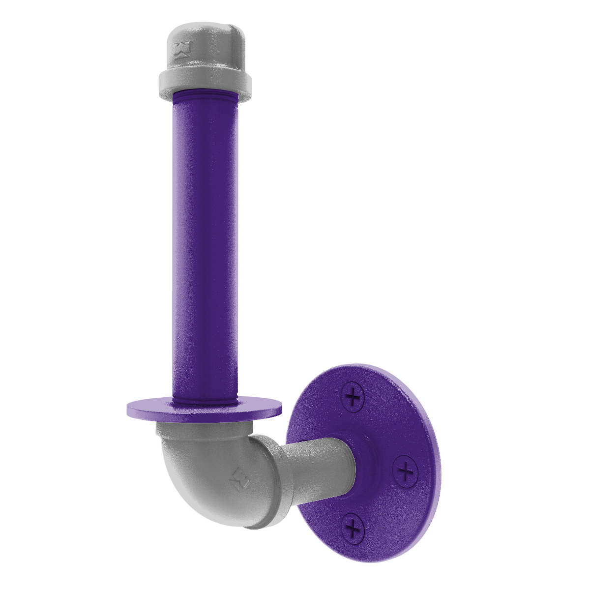 Collegiate Collection Upright Toilet Paper Holder Flint Hills Purple and Silver Edition