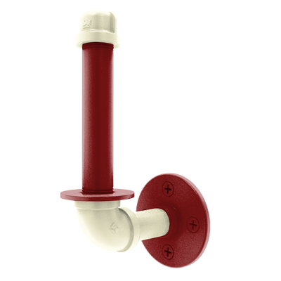 Collegiate Collection Upright Toilet Paper Holder Norman Crimson and Cream Edition