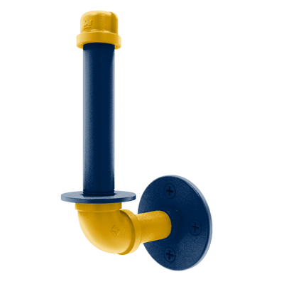Collegiate Collection Upright Toilet Paper Holder Mountaineer State Blue and Gold Edition