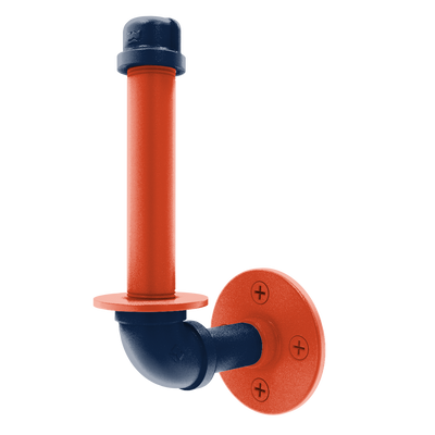 Collegiate Collection Upright Toilet Paper Holder Champaign Orange and Blue Edition