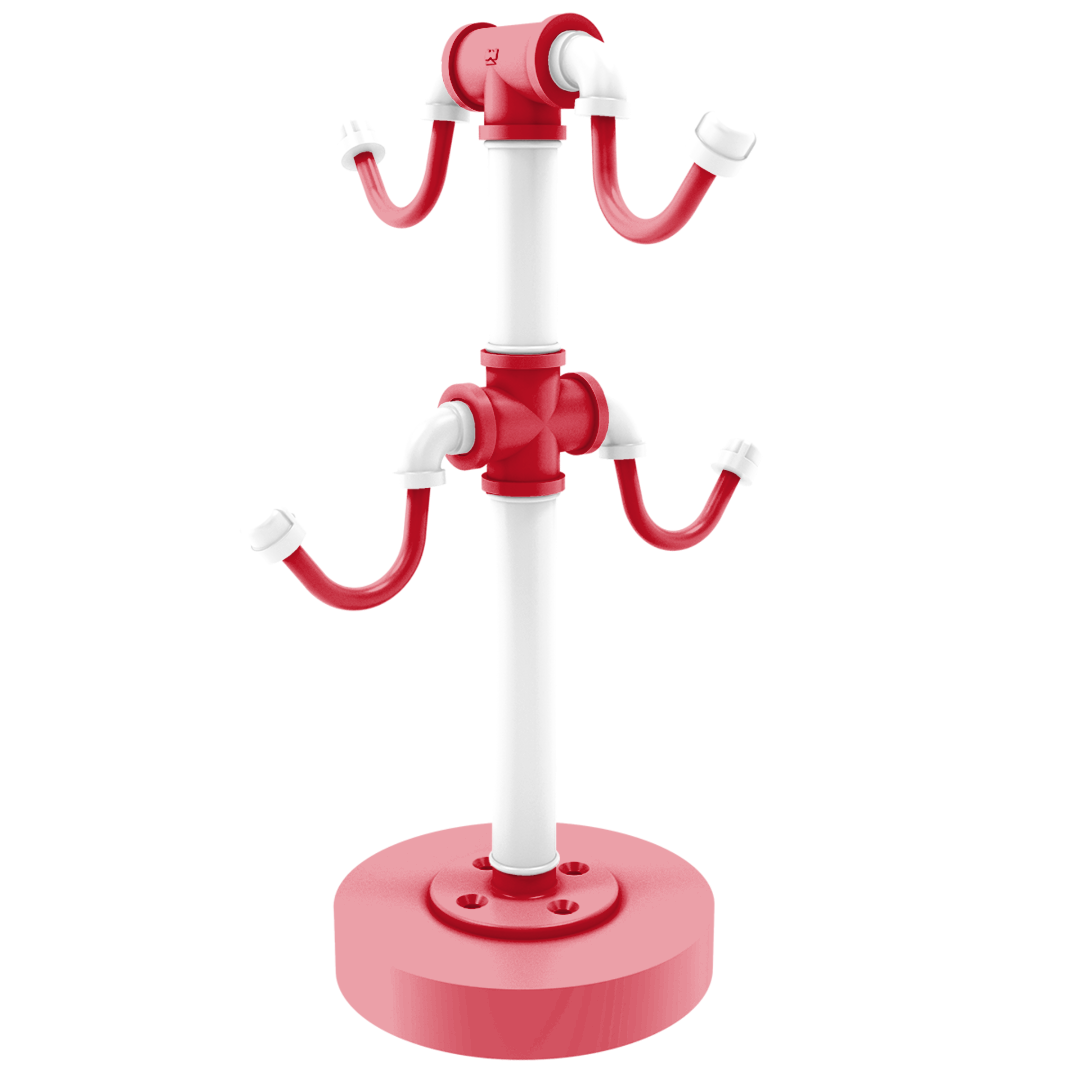 Slapshot Collection Countertop 4 Coffee Mug Holder Detroit Edition