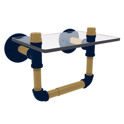 Slapshot Collection Toilet Tissue Holder with Glass Shelf Florida Edition