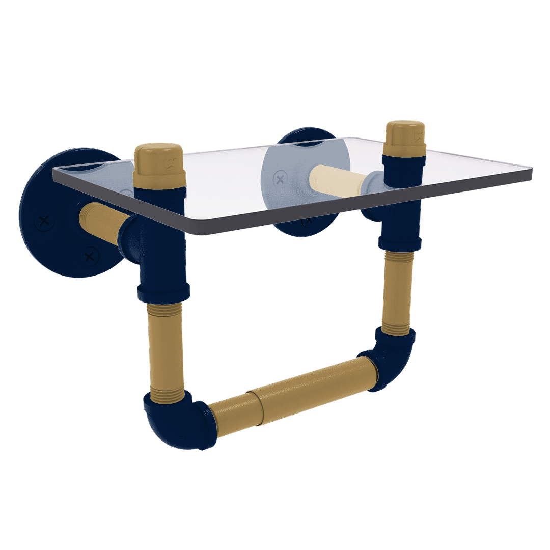 Slapshot Collection Toilet Tissue Holder with Glass Shelf Florida Edition