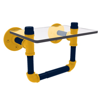 Slapshot Collection Toilet Tissue Holder with Glass Shelf Nashville Edition
