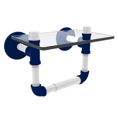 Slapshot Collection Toilet Tissue Holder with Glass Shelf Toronto Edition
