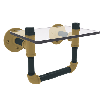 Slapshot Collection Toilet Tissue Holder with Glass Shelf Vegas Edition