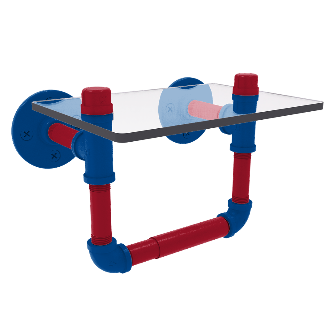 Slapshot Collection Toilet Tissue Holder with Glass Shelf Winnipeg Edition