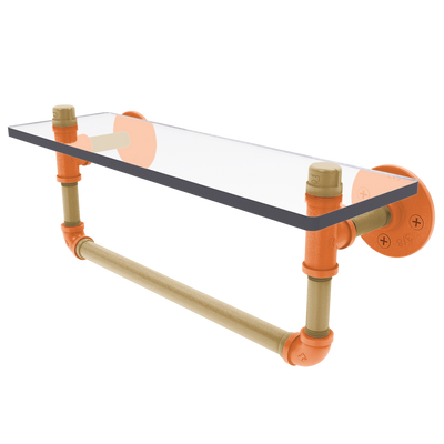 Slapshot Collection Glass Shelf with Towel Bar Anaheim Edition