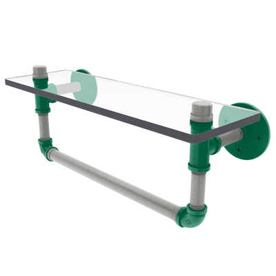 Slapshot Collection Glass Shelf with Towel Bar Dallas Edition