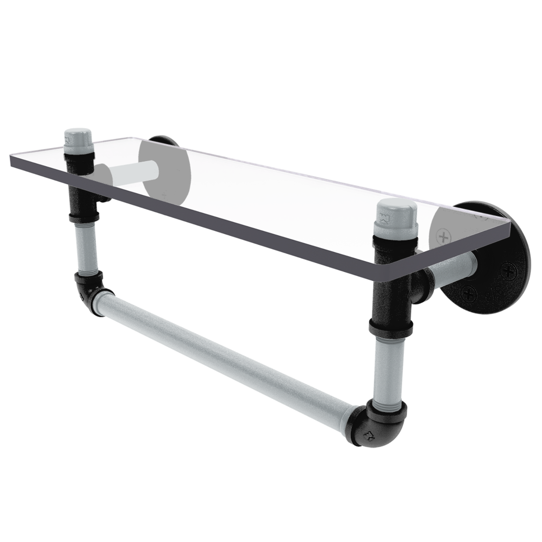 Slapshot Collection Glass Shelf with Towel Bar Los Angeles Edition