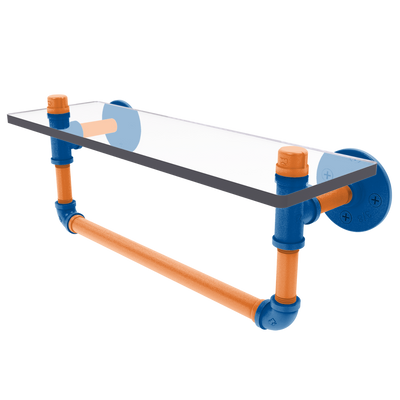 Slapshot Collection Glass Shelf with Towel Bar New York Long Island Edition