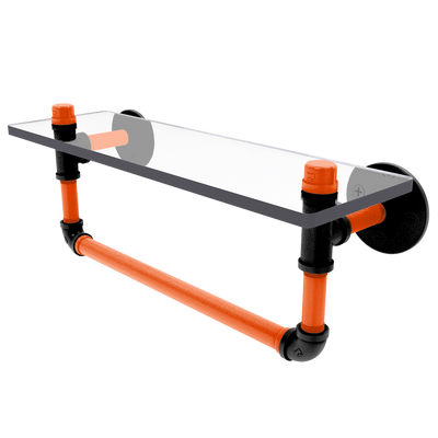 Slapshot Collection Glass Shelf with Towel Bar Philadelphia Edition