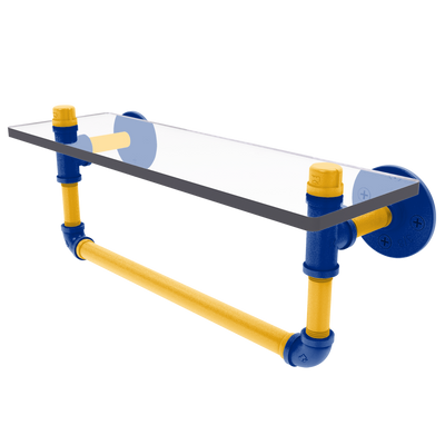 Slapshot Collection Glass Shelf with Towel Bar St. Louis Edition