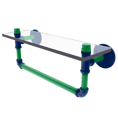 Slapshot Collection Glass Shelf with Towel Bar Vancouver Edition