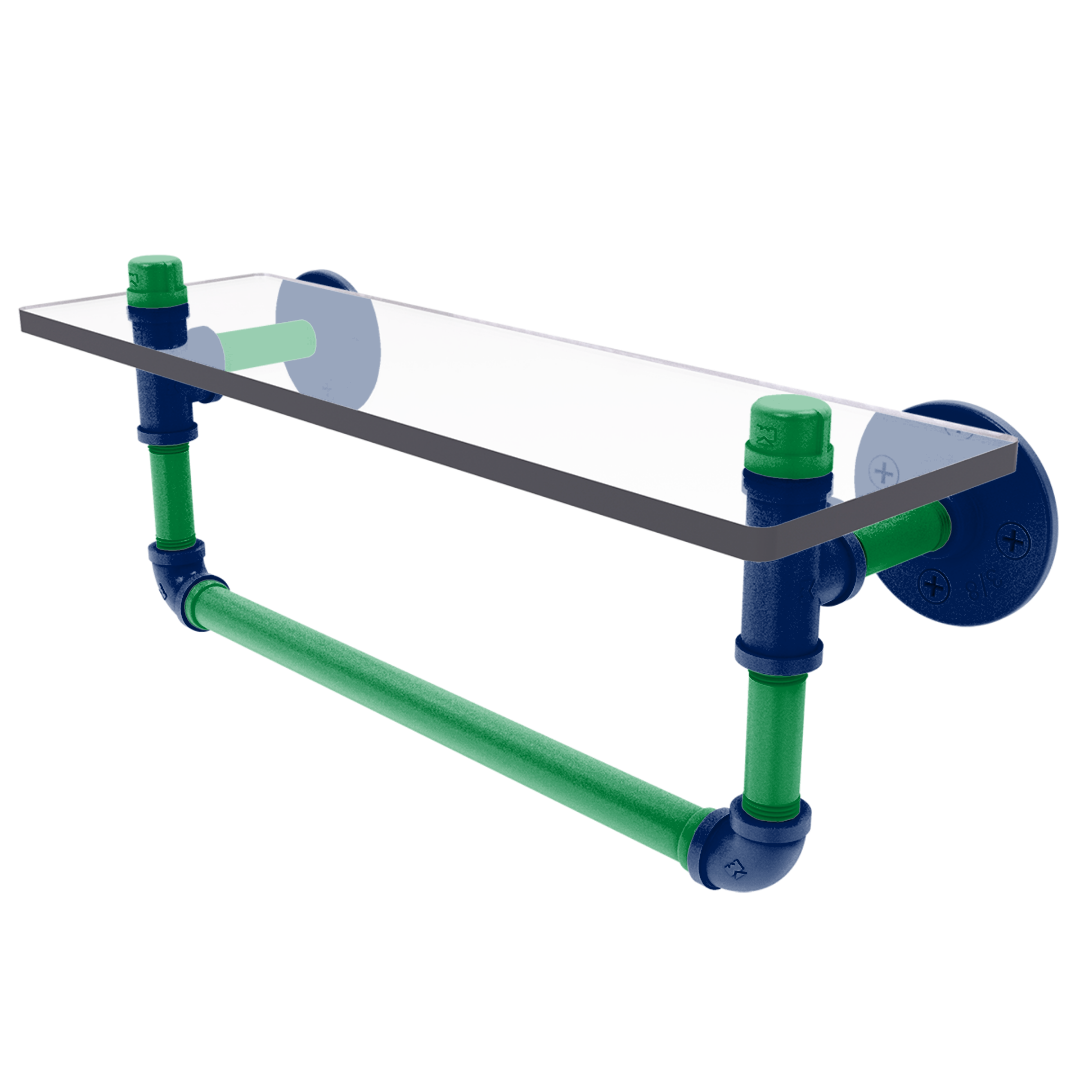 Slapshot Collection Glass Shelf with Towel Bar Vancouver Edition