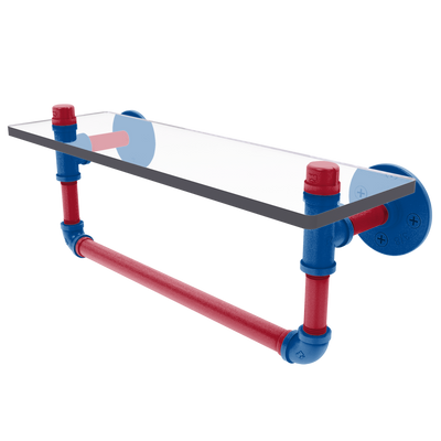 Slapshot Collection Glass Shelf with Towel Bar Winnipeg Edition