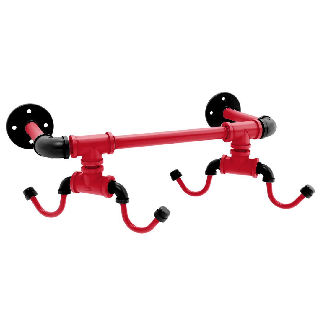 Slapshot Collection Wall Mounted 4 Coffee Mug Rack Carolina Edition