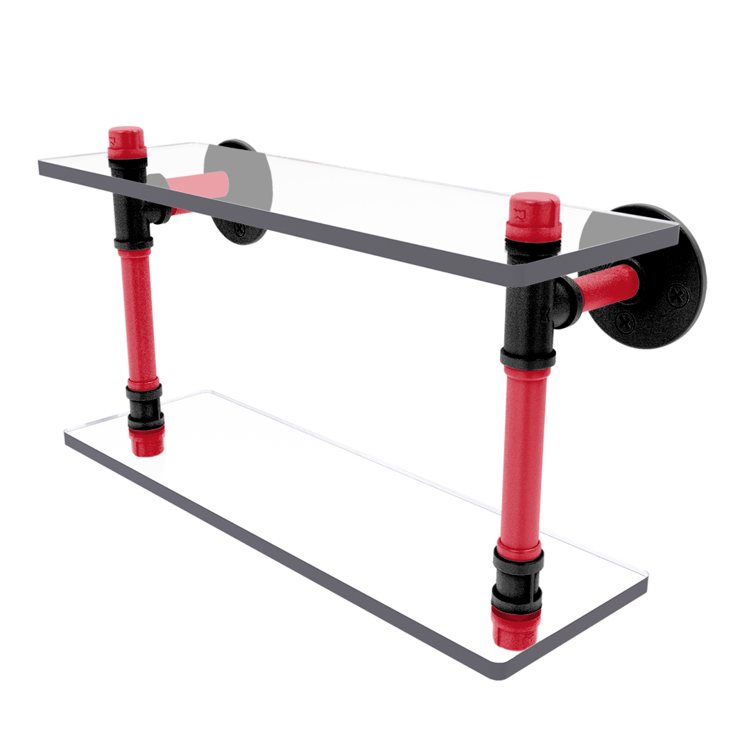 Slapshot Collection Double Glass Shelf Carolina Edition