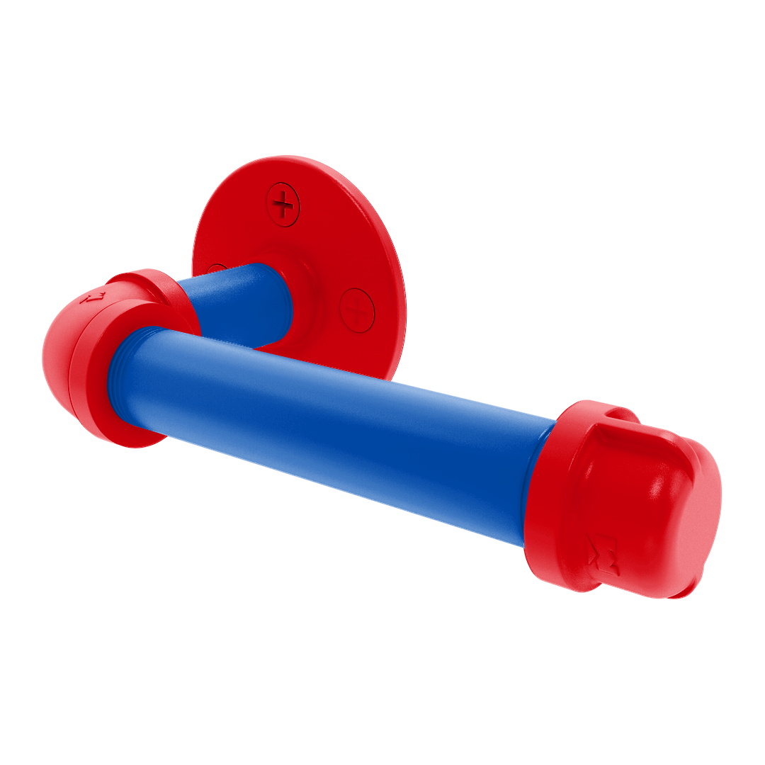 Collection European Style Toilet Tissue Holder Lawrence Blue and Crimson Edition P-100-ETP