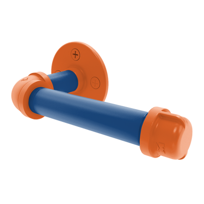 Collection European Style Toilet Tissue Holder Treasure Valley Blue and Orange Edition P-100-ETP